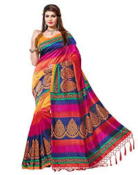 Women's Mysore Art Silk Saree with Blouse Piece